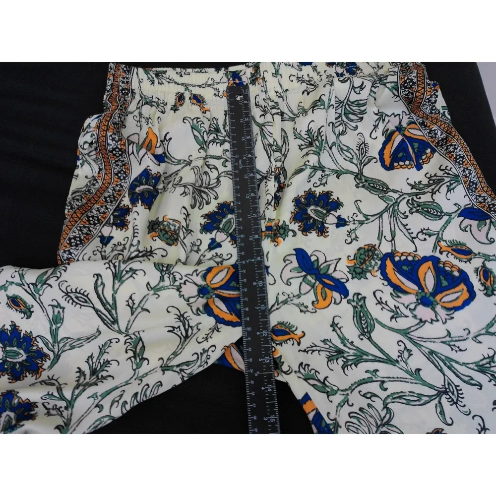 Philosophy Womens Wide Leg Pants Size L Multicolor Floral Boho Smocked Waist NWT